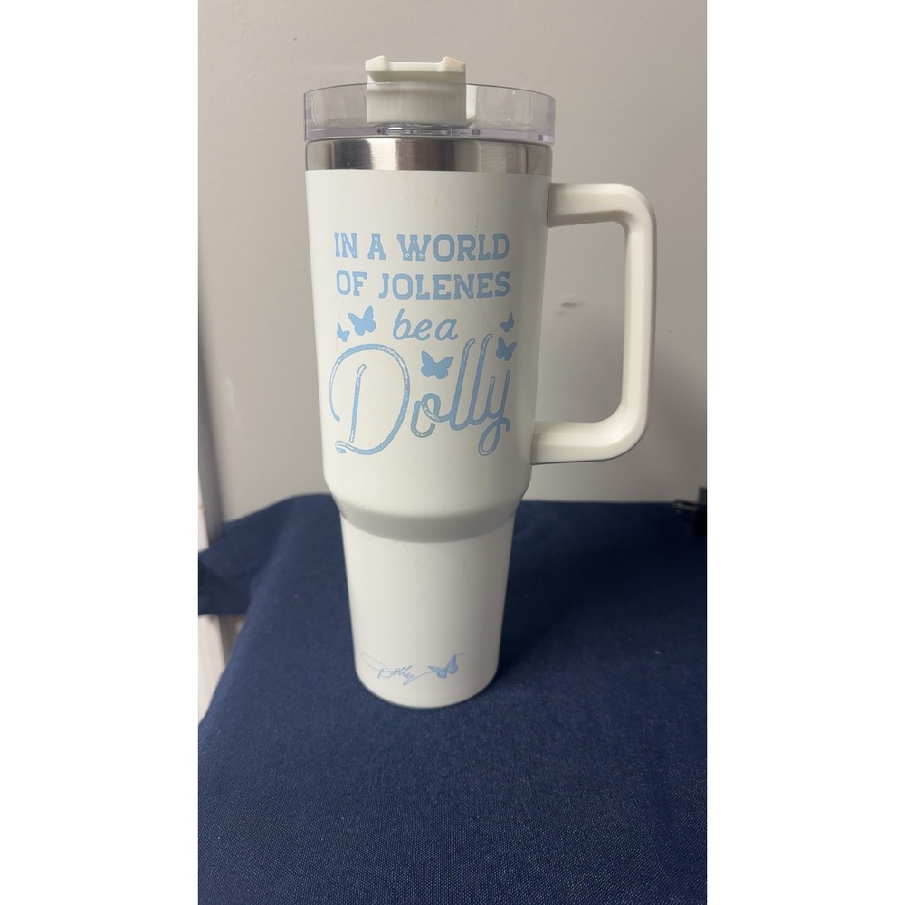 Dolly Parton | "In a World of Jolenes Be a Dolly" White Insulated 40oz Tumbler